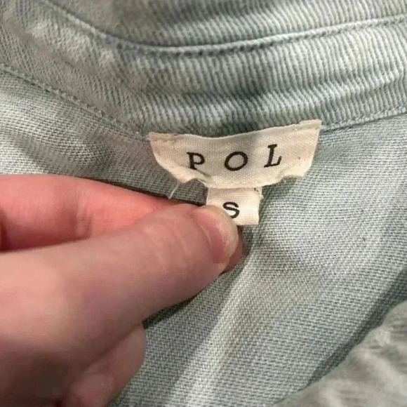 POL At Twilight Full Size Plaid Contrast Shacket in size small - Picture 5 of 6